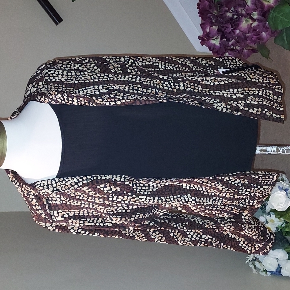 ELEMENTZ blouse 2 fer twinset the look of two pieces in one new size L - Picture 3 of 13